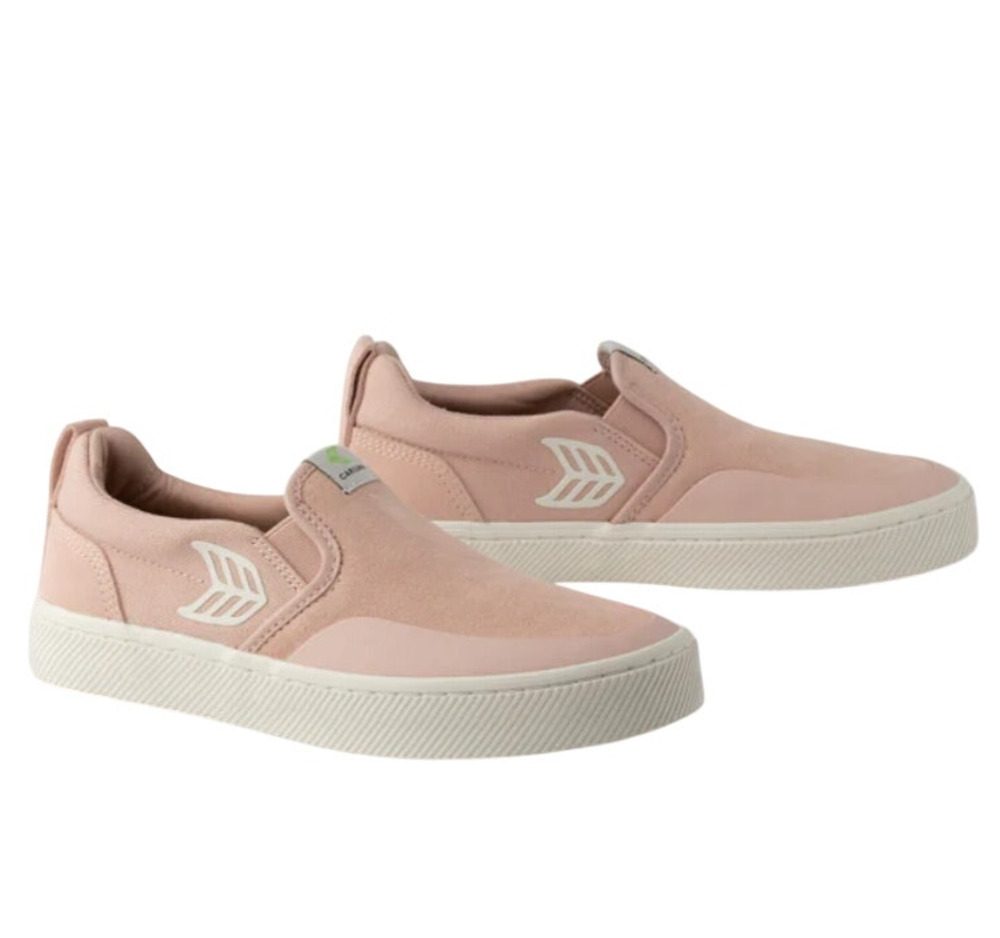 Cariuma Womens Skate Pro Slip On Sneakers Size 7 Rose Pink Suede NIB